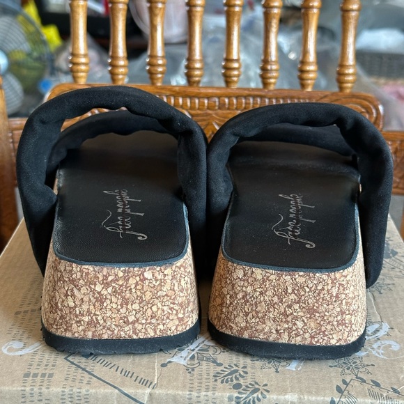 FREE PEOPLE NIB Fairmount Flared Sandals Black US 7.5 / EU 38. Boho Beachy Comfy - Picture 10 of 15